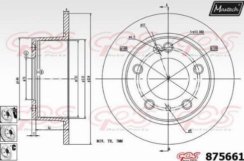 Maxtech 875661.6980 - Bremžu diski autospares.lv