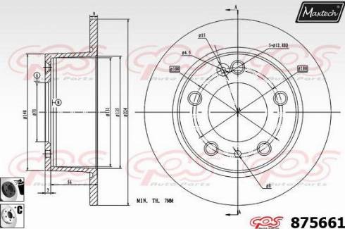 Maxtech 875661.6060 - Bremžu diski autospares.lv