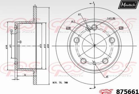 Maxtech 875661.0000 - Bremžu diski autospares.lv