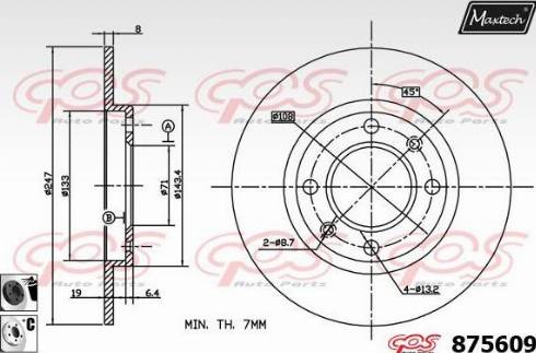 Maxtech 875609.6060 - Bremžu diski autospares.lv