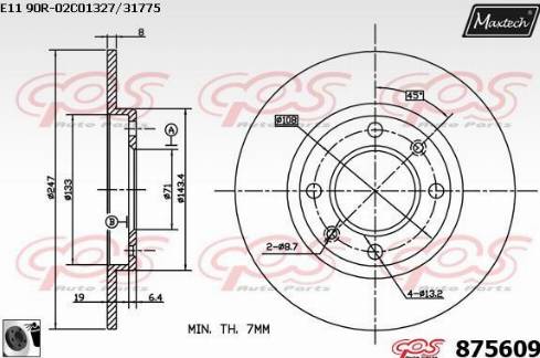 Maxtech 875609.0060 - Bremžu diski autospares.lv