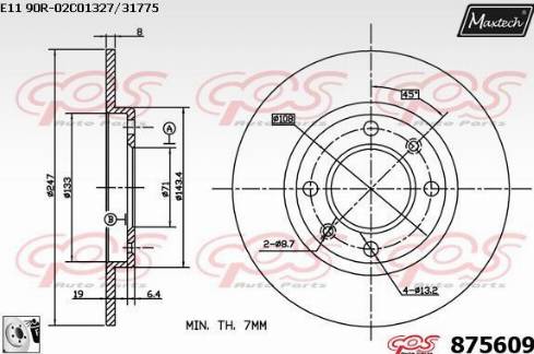 Maxtech 875609.0080 - Bremžu diski autospares.lv