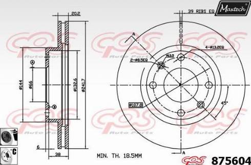 Maxtech 875604.6060 - Bremžu diski www.autospares.lv