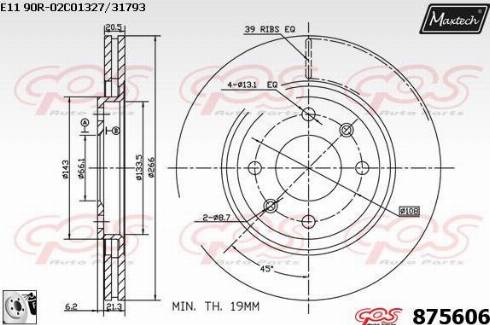 Maxtech 875606.0080 - Bremžu diski autospares.lv