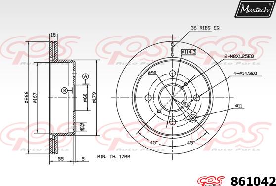 Maxtech 875606 - Bremžu diski autospares.lv