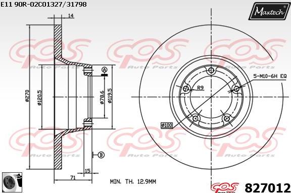 Maxtech 875617 - Brake Disc www.autospares.lv