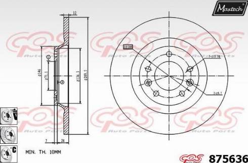 Maxtech 875636.6980 - Bremžu diski autospares.lv