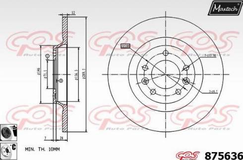 Maxtech 875636.6060 - Bremžu diski autospares.lv