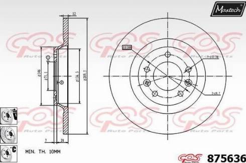 Maxtech 875636.6880 - Bremžu diski autospares.lv