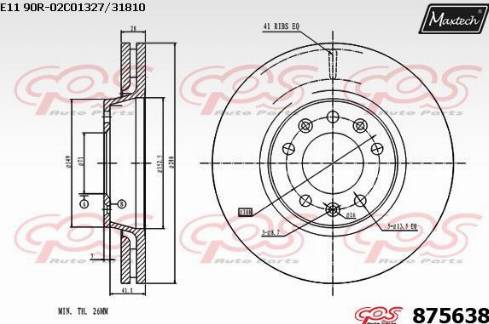 Maxtech 875638.0000 - Bremžu diski www.autospares.lv