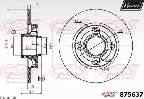 Maxtech 875637.6985 - Bremžu diski autospares.lv