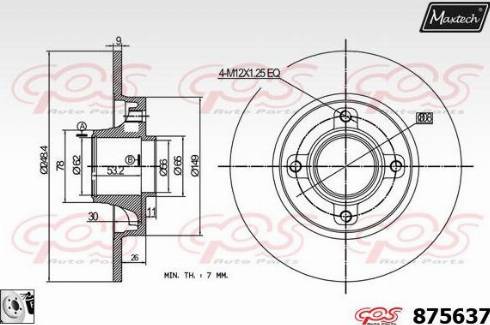 Maxtech 875637.0085 - Bremžu diski autospares.lv