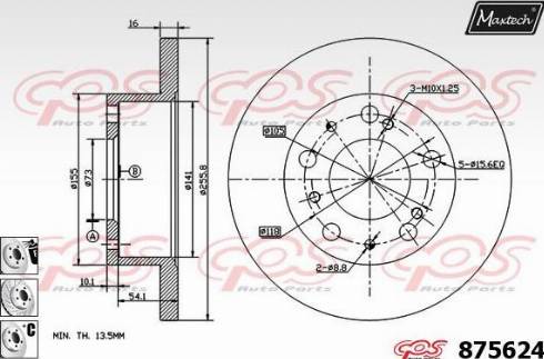 Maxtech 875624.6880 - Bremžu diski autospares.lv