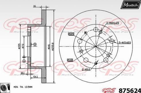 Maxtech 875624.0060 - Bremžu diski autospares.lv