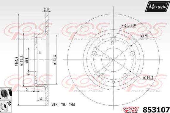 Maxtech 875620 - Bremžu diski autospares.lv