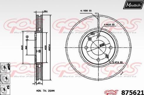 Maxtech 875621.6980 - Bremžu diski autospares.lv