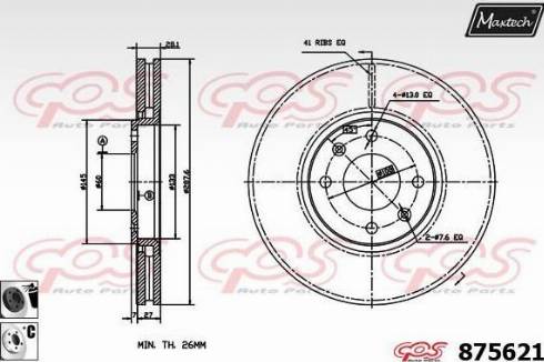 Maxtech 875621.6060 - Bremžu diski autospares.lv