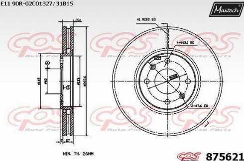 Maxtech 875621.0000 - Bremžu diski autospares.lv