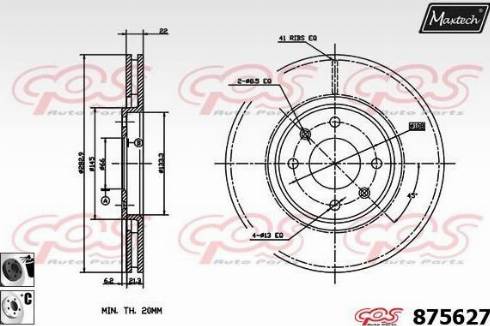 Maxtech 875627.6060 - Bremžu diski autospares.lv