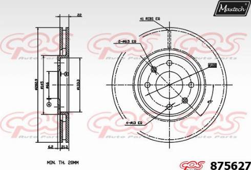 Maxtech 875627.0000 - Bremžu diski autospares.lv