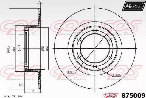 Maxtech 875009.0000 - Тормозной диск www.autospares.lv