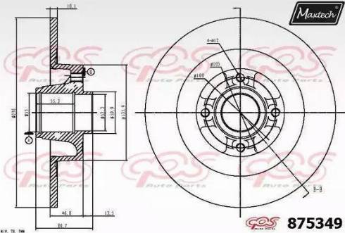 Maxtech 875349.6885 - Bremžu diski autospares.lv