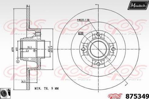 Maxtech 875349.0065 - Bremžu diski autospares.lv