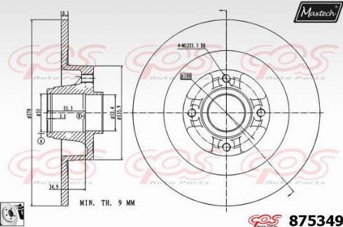 Maxtech 875349.0085 - Bremžu diski autospares.lv