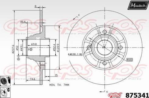 Maxtech 875341.6061 - Bremžu diski autospares.lv