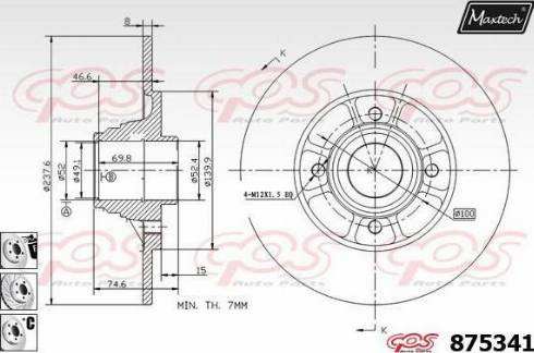 Maxtech 875341.6881 - Bremžu diski autospares.lv