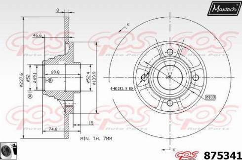 Maxtech 875341.0061 - Bremžu diski autospares.lv