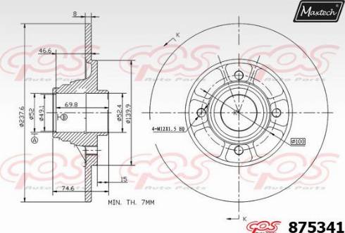 Maxtech 875341.0001 - Bremžu diski autospares.lv