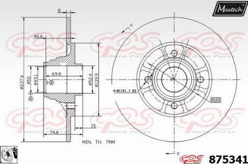 Maxtech 875341.0081 - Bremžu diski autospares.lv