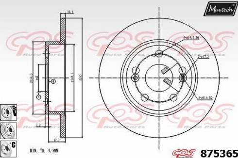 Maxtech 875365.6880 - Bremžu diski autospares.lv