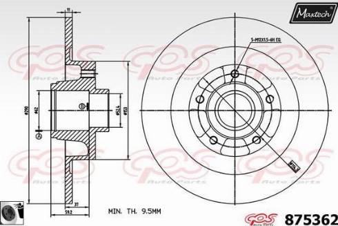 Maxtech 875362.0065 - Bremžu diski autospares.lv