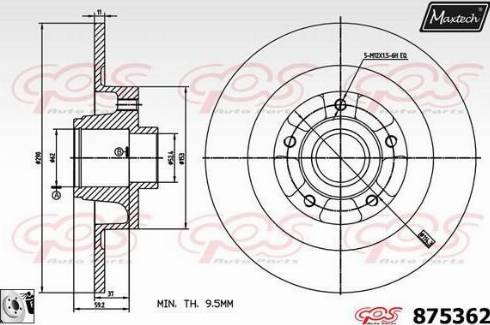 Maxtech 875362.0085 - Bremžu diski autospares.lv