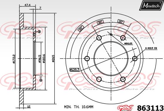 Maxtech 875304 - Bremžu diski autospares.lv