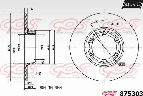 Maxtech 875303.0000 - Brake Disc www.autospares.lv