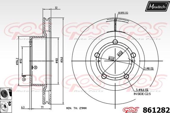 Maxtech 875303 - Brake Disc www.autospares.lv