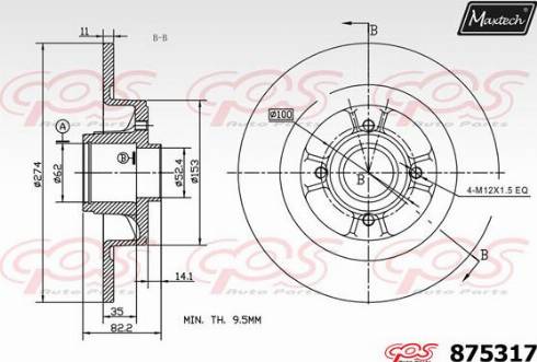 Maxtech 875317.0001 - Bremžu diski www.autospares.lv