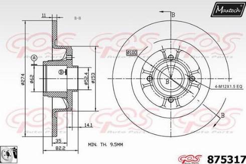 Maxtech 875317.0081 - Bremžu diski www.autospares.lv