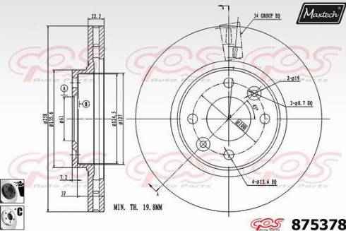 Maxtech 875378.6060 - Bremžu diski www.autospares.lv