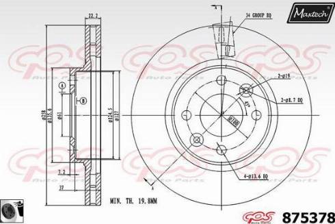 Maxtech 875378.0060 - Bremžu diski www.autospares.lv