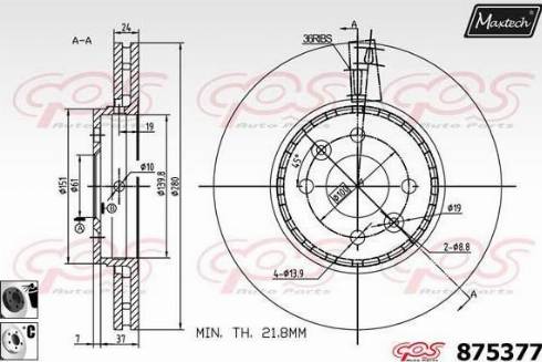 Maxtech 875377.6060 - Bremžu diski autospares.lv