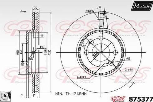 Maxtech 875377.0080 - Bremžu diski autospares.lv