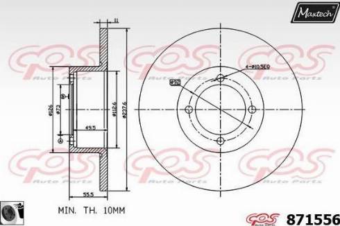 Maxtech 871556.0060 - Bremžu diski autospares.lv