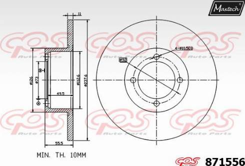 Maxtech 871556.0000 - Bremžu diski autospares.lv