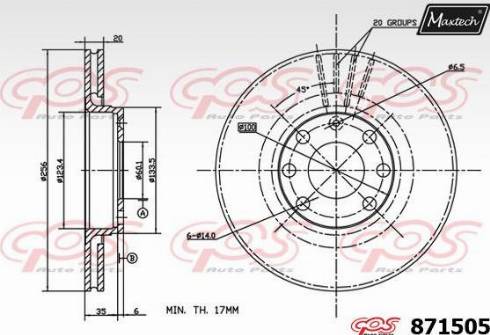 Maxtech 871505.0000 - Bremžu diski autospares.lv