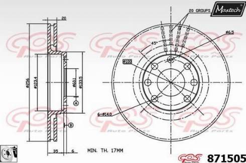 Maxtech 871505.0080 - Bremžu diski autospares.lv