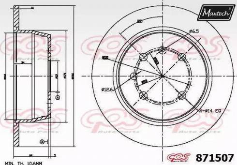 Maxtech 871507.6980 - Bremžu diski autospares.lv